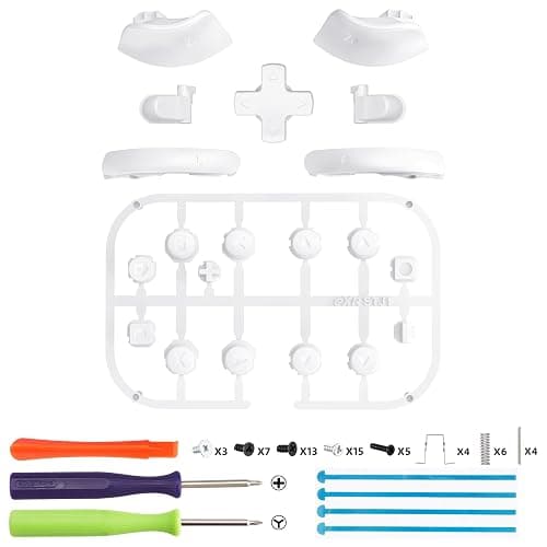 eXtremeRate DIY Replacement Full Set Buttons for Joycon 2, Custom ABXY Direction Keys Dpad + - C Home Capture Release L R ZR ZL Trigger Buttons for Nintendo Switch 2 Controller - White thumbnail 2