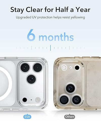 ESR for iPhone 17 Pro Case for MagSafe, Camera Control, Clear | Anti-Yellowing, Ultra Slim, 3X Military-Grade Drop Protection, Magnetic Phone Case, Impact Absorbing thumbnail 2
