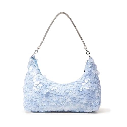 EKEKEKUN Women Sparkly Sequin Clutch Purse Bling Glitter Evening Handbag Shoulder Bag for Wedding Party Prom Banquet - Image 1