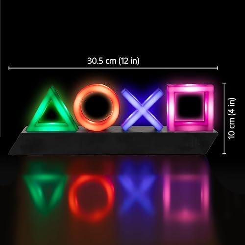 Paladone Playstation Controller Icons Light with 3 Light Modes - Sound Reactive, Dynamic Phasing, and Standard Mode - Gaming Desk Accessories and Game Room Decor thumbnail 3