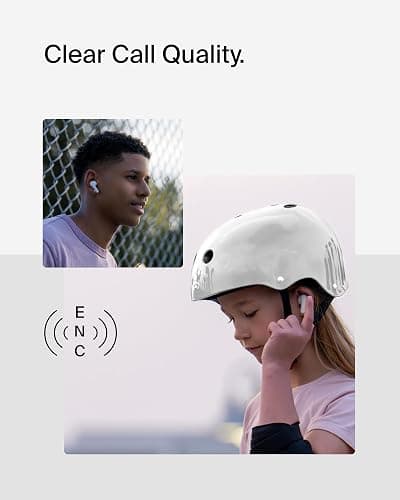 Belkin SoundForm Nano 2 Bluetooth Earbuds for Kids with Built-in Microphone, 28H Battery Life, Safe 85dB Volume, IPX5 Water Resistance - Kids Bluetooth Earbuds for iPhone,iPad,Galaxy,& More -White thumbnail 5