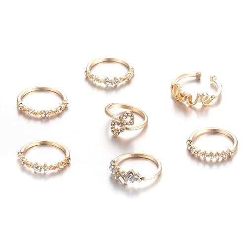 FUTIMELY Boho Retro Stackable Rings Sets for Women Knuckle Joint Finger Knuckle Nail Ring Sets Moon Stars Stack Preppy Statement Rings Cute Trendy Stuff Jewelry thumbnail 8