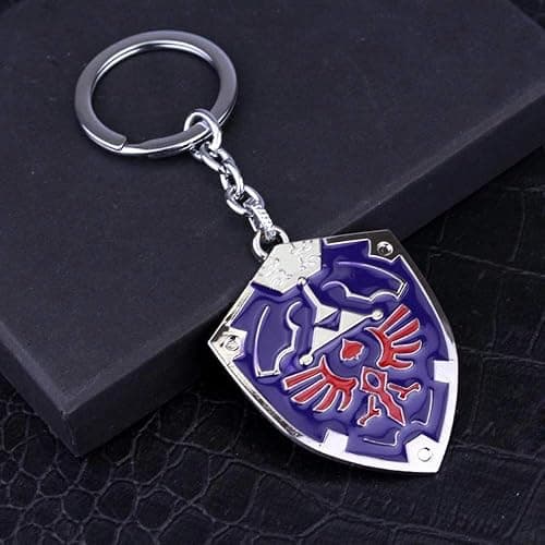 DeltaHalo | Link Shield Keychain Legend of Zelda Keyring |"Thin-Tin" Super Light Weight Metal Keychain (Blue), Small thumbnail 3