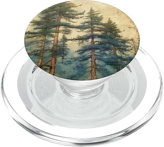 Vintage Pine Tree PopSockets PopGrip for MagSafe - Image 1