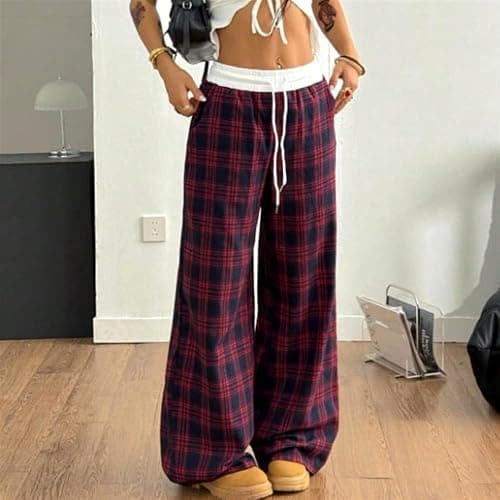 Plaid Goth Alt Pants Baggy Pants for Women Alt Clothing Alternative Clothing thumbnail 4