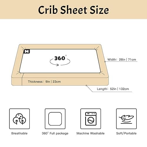 Customized Cute Fox Crib Sheets with Name, Personalized Name Baby Crib Mattress Sheets for Girls Boys, Name Crib Sheets for Standard Crib and Toddler Mattresses, Nursery Bedding Sheets thumbnail 5