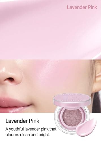 JUNGSAEMMOOL Artist Cushion Blush (Lavender Pink) | Easy to Blend, Lightweight, Hydrating Korean Makeup Cushion Blush for Dewy & Glowing Cheeks thumbnail 3