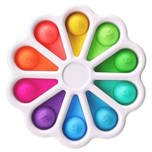 Pop Fidget Sensory Toys for Toddlers 1-3, Montessori Toys for 1 2 3 Year Old, Toddlers Push and Popping Bubbles Digits Number Learning Sensory Preschool Toy - Image 1