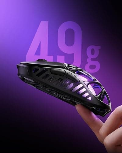GravaStar Mercury X Pro Wireless Gaming Mouse, Come with 8K Dongle – 32,000 DPI PAW 3950 Sensor, 8,000Hz Polling Rate, Only 49g, Magnesium Alloy Hollow Frame, RGB Lighting, 5 Programmable Buttons thumbnail 5