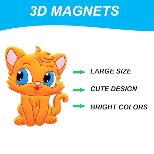 Refrigerator Magnets for Toddlers Farm Animals - Big Rubber Toddler Fridge Magnets for Kids - Learning Preschool Baby Magnet for Refrigerator and Whiteboard - Cute Kid Magnetic Animal Toys Gifts thumbnail 6
