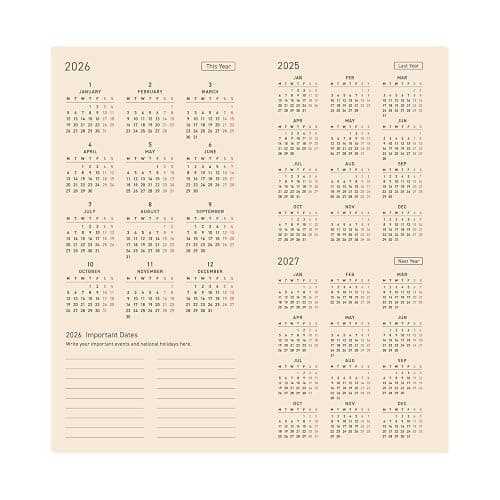 Hobonichi Techo 2026 Weeks – Colors: Strawberry Milk (English, Tall & Slim, January Start) thumbnail 8