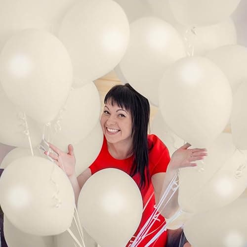 Jobkoo White Sand Balloons, 12 Inch 30 Pcs Beige Balloon Boho White Latex Cream Balloons Matte Off White Sand Neutral Helium Balloons for Birthday Wedding Baby Shower Anniversary Party Decorations thumbnail 7