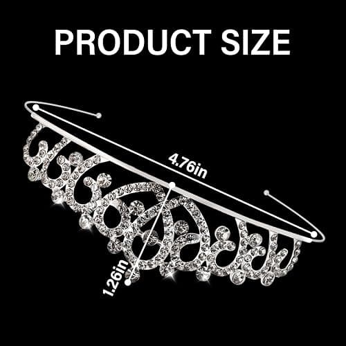 Tihebax Tiaras Crowns Headbands for Girls Women 10 Pcs Small Silver Princess Tiara Bulk Crown Tiaras Rapunzel Crowns for Wedding Birthday Crystal Tiara for Prom, Bride, Pageant, Halloween thumbnail 2