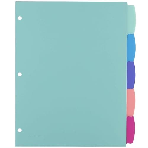 Write & Erase Durable Plastic Dividers, 8-1/2" x 11", 5 Tab thumbnail 3
