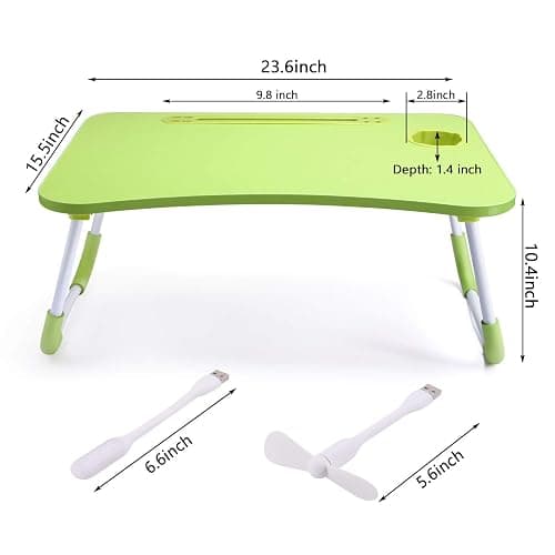 Slendor Laptop Desk Foldable Bed Table Folding Breakfast Tray Portable Lap Standing Desk Notebook Stand Reading Holder for Bed/Couch/Sofa/Floor thumbnail 3