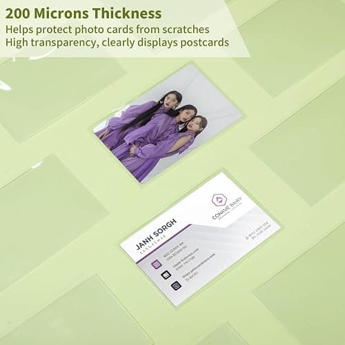 400 Pcs Kpop Photocard Sleeves 58×89mm Clear Photo Card Sleeves PVC Free & Acid Free Photocards Holder for Kpop Albums Photo Cards thumbnail 5