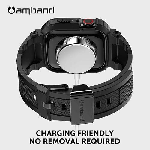 amBand M1 Sport Case Band for Apple Watch Ultra 3/2/1 & SE 3/2/1 & Series 11 10 9 8 7 6 5 4 3 49mm 46mm 45mm 44mm 42mm 41mm 40mm 38mm, Shockproof & Scratch Resistant Rugged Bumper for Men thumbnail 4