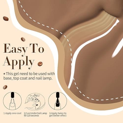 Born Pretty Gel Nail Polish 6 Colos,Nude Brown Skin Tone,Roasted Chestnuts Chocolate Gel Polish Collection Neutral Beige Khaki Gel Polish Kit All Seasons Nail Art Manicure DIY for Home Salon thumbnail 9