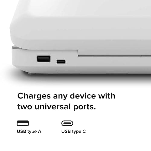 PhoneSoap 3 UV Cell Phone Sanitizer & Dual Universal Cell Phone Charger Box | Patented & Clinically Proven 360-Degree UV-C Light Sanitizer | Disinfects and Charges All Phones (White) thumbnail 4