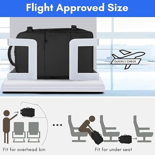 Taygeer Travel Laptop Backpack for Men Women, Airplane Approved Travel Backpack Suitcase with Water Bottle Pocket, Lightweight College 35l Luggage Bag 15.6inch Laptop Mochila Gifts for Business,Black thumbnail 4