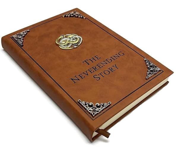 The Neverending Story Book Auryn Bastian Atreyu Replica Novel Brown - Image 1