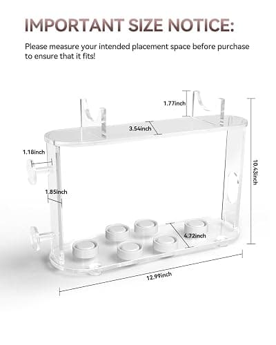 Affogato Storage Holder Compatible with Dyson Airwrap Styler Accessories, Acrylic 6 Holes Countertop Organizer Stand, Desktop Organizer for Storage Long Barrel Attachments for Bathroom thumbnail 2