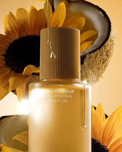 Saltair Body Oil. Luxurious Golden Hour After Shower and Bath Oil Moisturizer for Women and Men. Botanical, Non-Greasy, and Well-Absorbing Lotion for Hydrating Dry Skin. 4oz Pump Bottle thumbnail 4