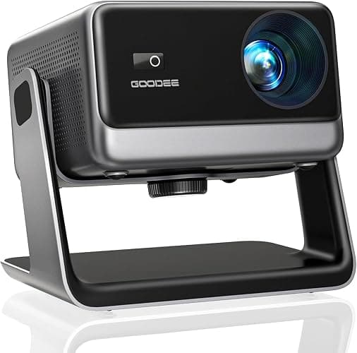 GooDee Video Projector With Wifi And Bluetooth, Smart Portable Projector Movie System Compatible With Netflix/Dolby Audio/Auto Focus & Keystone, 4k Video Decode & 1080p Native For Home Theater/Outdoor - Image 1