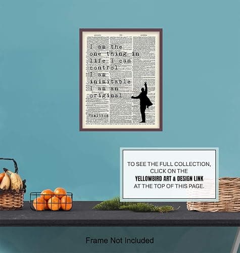 Hamilton Musical Motivational Merchandise - Hamilton Gifts - 8x10 Lyrics Wall Decor Poster Set - Lin Manuel Miranda Inspirational Quotes Wall Art - Bedroom, Office, Living Room Decoration thumbnail 7