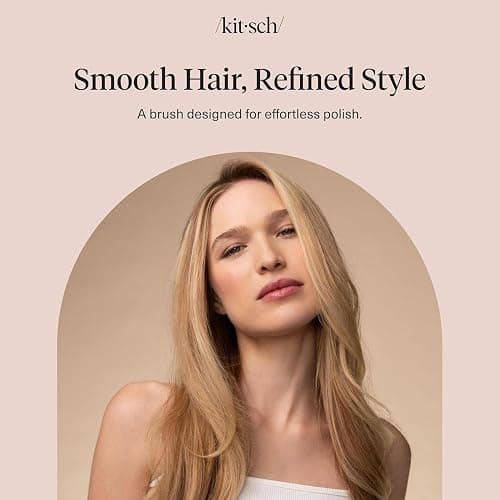Kitsch Smooth & Polish Hair Brushes For Women and Men - Soft Violet | Hairbrush For Women | Dual Bristle Detangler Brush – Vegan Boar & Nylon Hair Brush w/ Cushioned Pad for Scalp Massage thumbnail 8