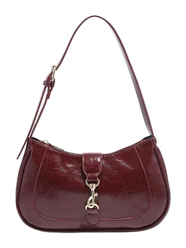 RoseSeek Women's Retro Vintage Zipper Shoulder Bag Adjustable Strap Elegant Underarm Purse Hobo Handbags - Image 1