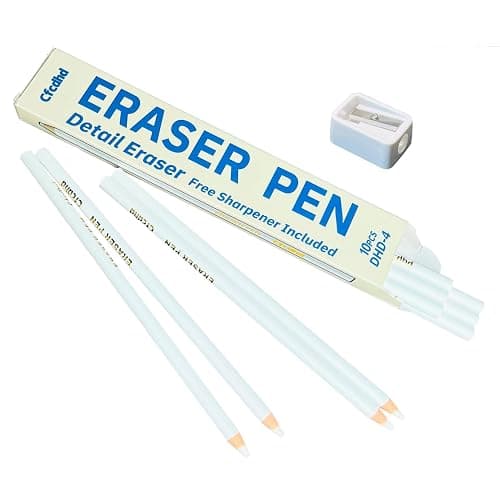 CFCDHD Pencil Shaped Erasers, Precision Pencil Erasers 10 Pack | Erasers for Sketching, Drawing, Artists & School Homework - Image 1