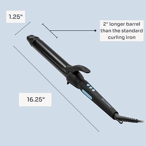 Bio Ionic Long Barrel Curling Iron with Moisture Heat Technology & NanoIonic MX Versatile Curling Wand - Multiple Barrel Sizes for Tight, Classic, Loose & Soft Curls thumbnail 10