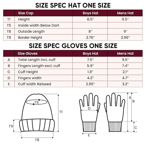 Ultra Game Adults NFL Official Super Soft Winter Beanie Knit Hat With Warm Touch Screen Gloves thumbnail 7