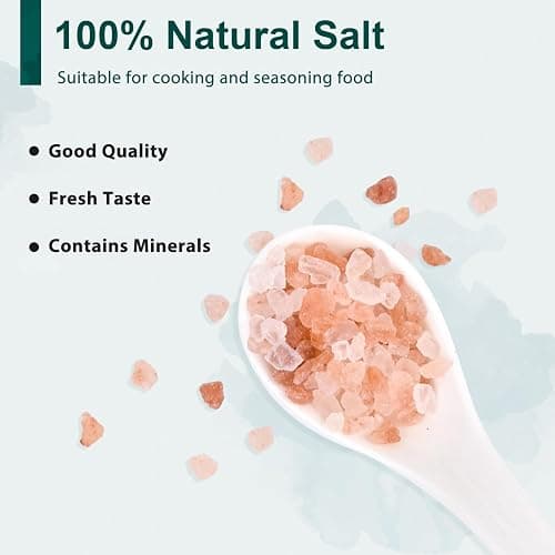 Soeos Pink Salt 39 Oz + Black Peppercorns 18oz, Coarse Grain, 2 Set | Pink Salt for Grinder Refill, Salt and Pepper Grinder, Non-GMO Verified, Spice Set thumbnail 4