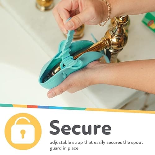 Nuby Bathtub Safety Spout Guard - Compatible with Most Standard Faucets - Bath Toys - Dolphin - Dolphin thumbnail 2