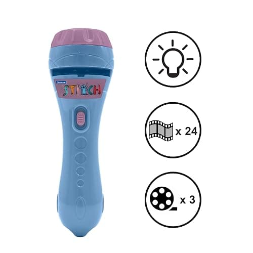 Lexibook LTC050D Disney Stitch, torch light and projector with 3 discs, 24 images, create your own stories, Blau - Disney Stitch thumbnail 4