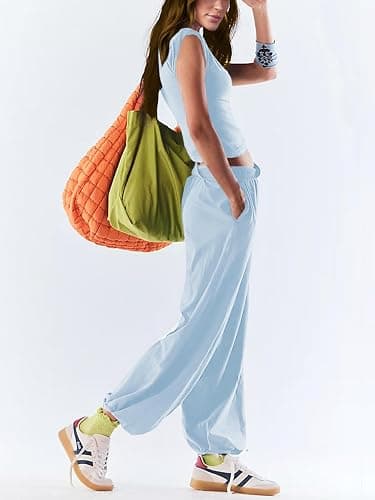 Outfeel Women 2 Piece Outfit Set Loungewear Cropped Tops and Jogger Sweatpant Matching Set Coordinated Sweatsuit with Pockets thumbnail 4