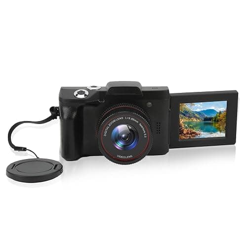 Protable Digital Video Camera Camcorder, 16MP 16X 1080P Digital Camera with 2.4 Inch 180 Degree Flip Screen, Anti Shake DV Camcorder for Students Teens Beginner - Image 1