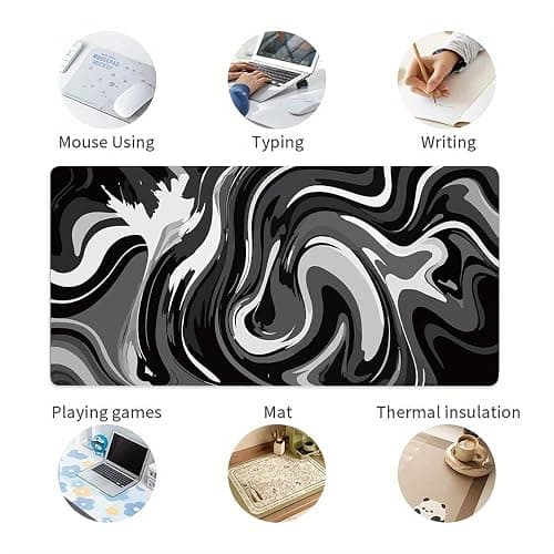 Large Mouse Pad for Desk - Gaming Mouse Pad with Non-Slip Base Stitched Edges, Desk Mat for Keyboard and Mouse thumbnail 5