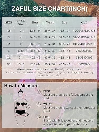 ZAFUL Women's Tie Back Padded High Cut Bralette Bikini Set Two Piece Swimsuit thumbnail 6