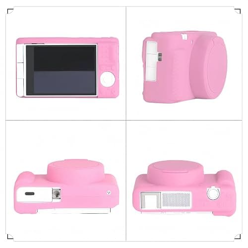 Camera Case for Sony ZV-1,ZV1 Camera Soft Case Cover Rubber Camera Sleeve with Removable Lens Cover,Anti-Scratch Slim Fit Soft Sleeve with ZV1 Screen Protector and Strap Wrist. (Pink) thumbnail 3