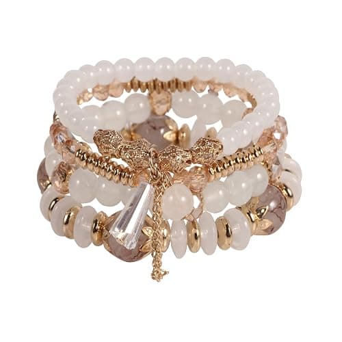 Solosoya Bohemian Boho Stackable Bracelets for Women Set, Girls Stretch Multilayer Stack Beads Colorful Beaded Charm Bracelets Girl Handmade Jewelry thumbnail 8