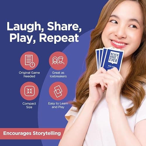 Never Have I Ever Card Game - Expansion Pack One, The Ultimate Adult Party Game Starter Pack, Spice Up Your Next Game Night, Pregame, or Icebreaker, Includes Wild and Hilarious Prompts, Ages 17+ thumbnail 5
