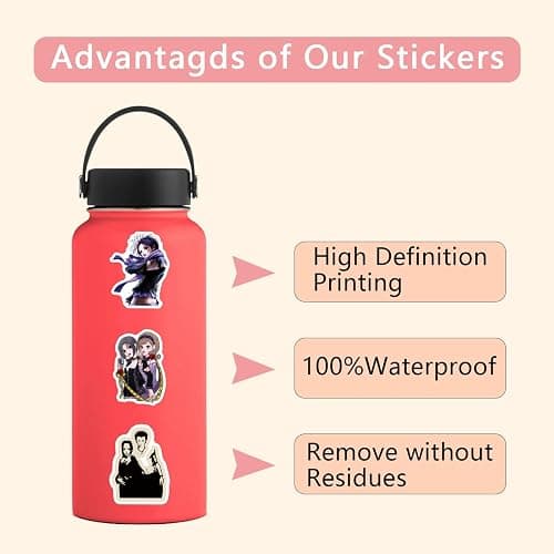 55pcs Nana Anime Stickers for Kids Teens Girls Adult, Waterproof Vinyl Movie Decal for Water Bottle Skateboard Guitar Travel Case Bike Laptop,Car Bumper,Luggage,Phone (J) thumbnail 4