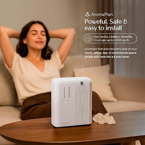 AromaPlan 5 Star Collection Cold Air Scent Diffuser, Whole House (2 Scents Included)- Waterless Smart Aroma, Scent &Time Adjust., App Control, HVAC | Home, Commercial, Hotel | Large Room, 2,000 sq.ft thumbnail 3