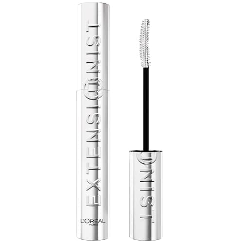 L'Oreal Paris Extensionist Mascara, Lengthening, Volumizing, and Curling Formula For a Lash Extension Eye Makeup Look, Washable Blackest Black - Image 1