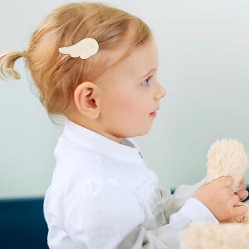 Beaupretty Angel Wings Hair Clips, Cartoon Hair Clips Cute Adorable Hair Barrettes Plush Non Slip Hair Clamps Barrettes for Girls and Women (White) thumbnail 4