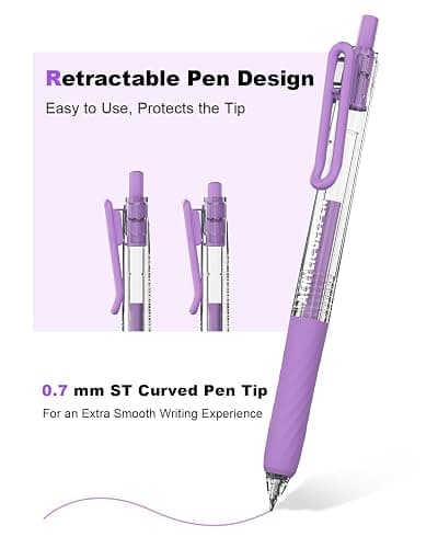 Xipan Acrylic Colored Pens Set, 54 Colors Retractable Gel Ink Pens, 0.7mm Fine Point Colorful Pen for Black Paper, Rock, Glass, Fabric and Art Crafts Supplies, Color Pen for Journaling Note Taking thumbnail 7