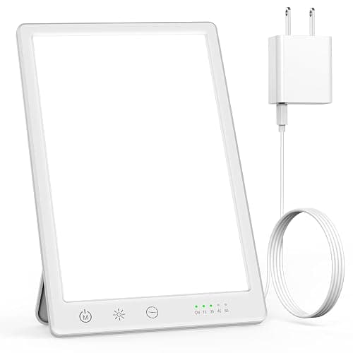 Light Lamp, Portable Full Spectrum LED Light Sunlight Personal Daylight with 3 Adjustable Color＆Stepless Brightness Levels, Timer＆Memory Function for Home Office Winter - Image 1
